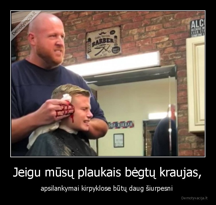 kirpykla,kraujas,sukuosena