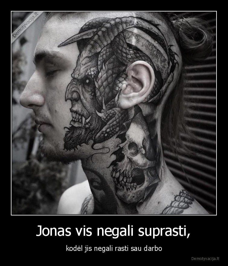 darbas,jonas,tatuiruote