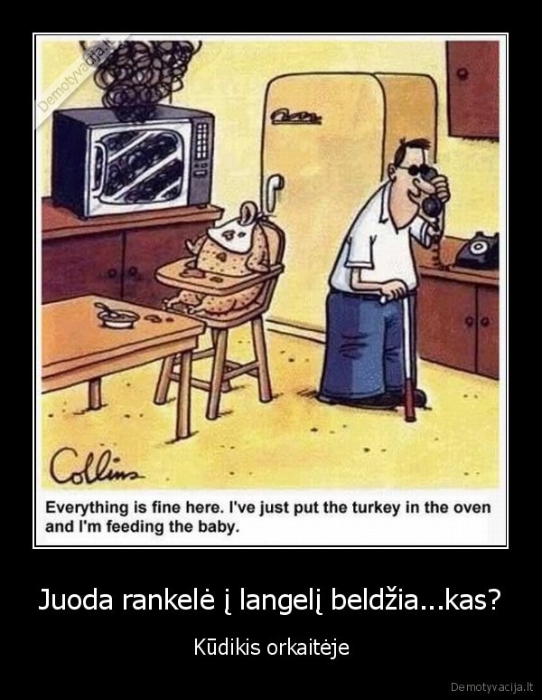 Juoda rankelė į langelį beldžia...kas?