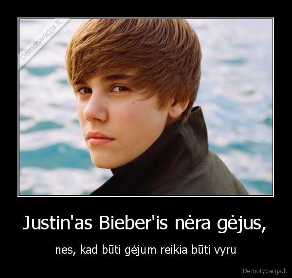 Justin'as Bieber'is nėra gėjus,