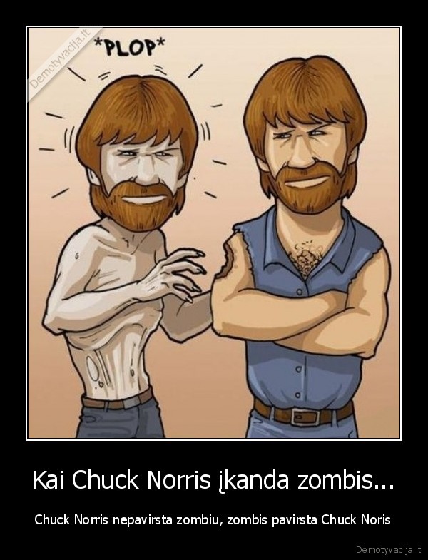 Kai Chuck Norris įkanda zombis...