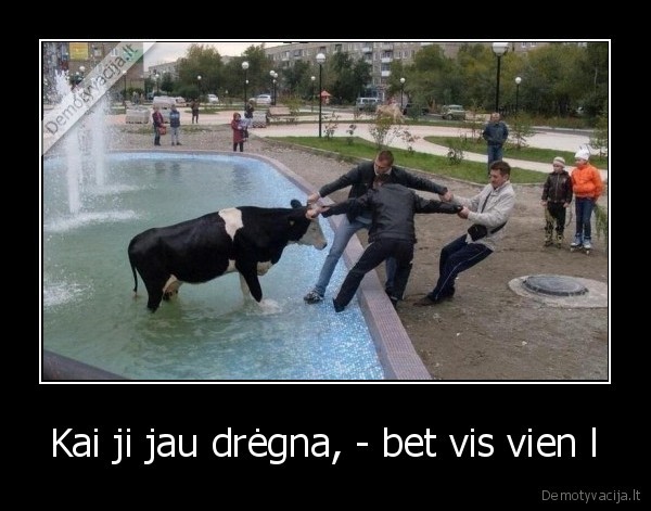 Kai ji jau drėgna, - bet vis vien l