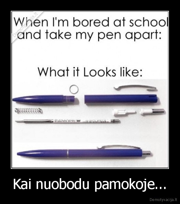 Kai nuobodu pamokoje...