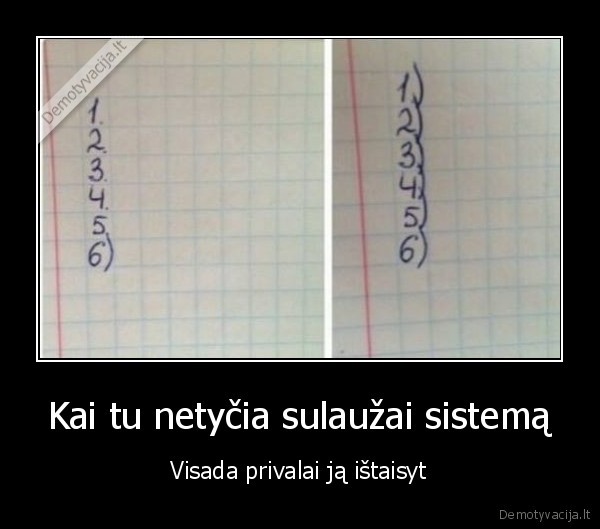 punktai,sasiuvinis,pries, sistema