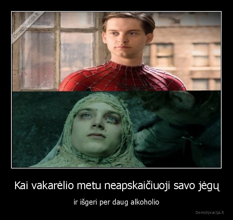 spiderman,hobitas,lort,vakarelis,alkoholis