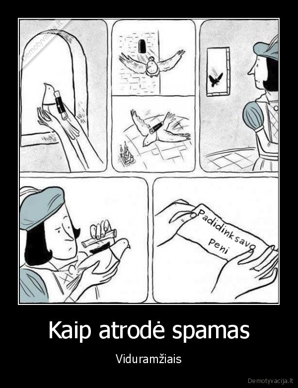 Kaip atrodė spamas