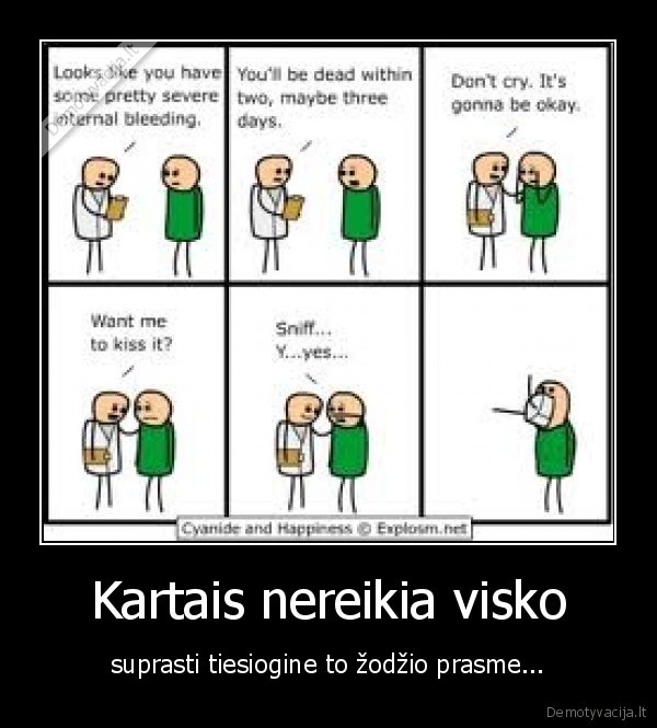 Kartais nereikia visko