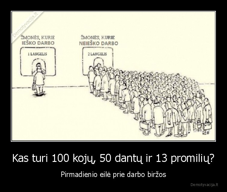 Kas turi 100 kojų, 50 dantų ir 13 promilių?