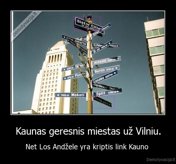 Kaunas geresnis miestas už Vilniu.