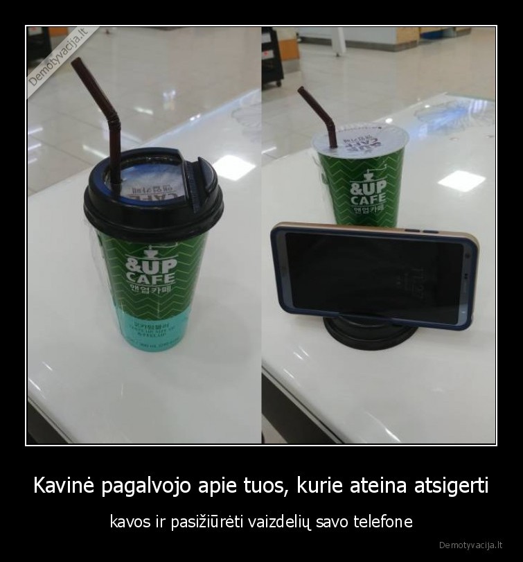 kavine,vaizdeliai,telefonas,laikiklis