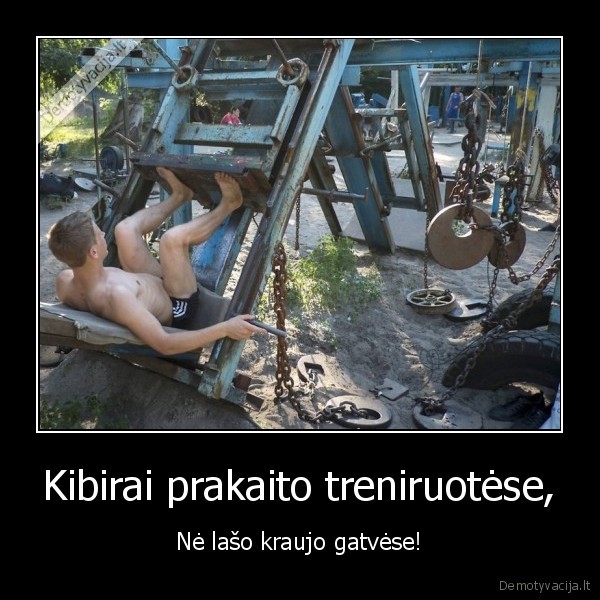 Kibirai prakaito treniruotėse,