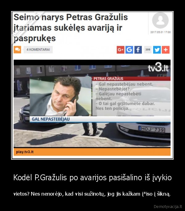 grazulis,avarija