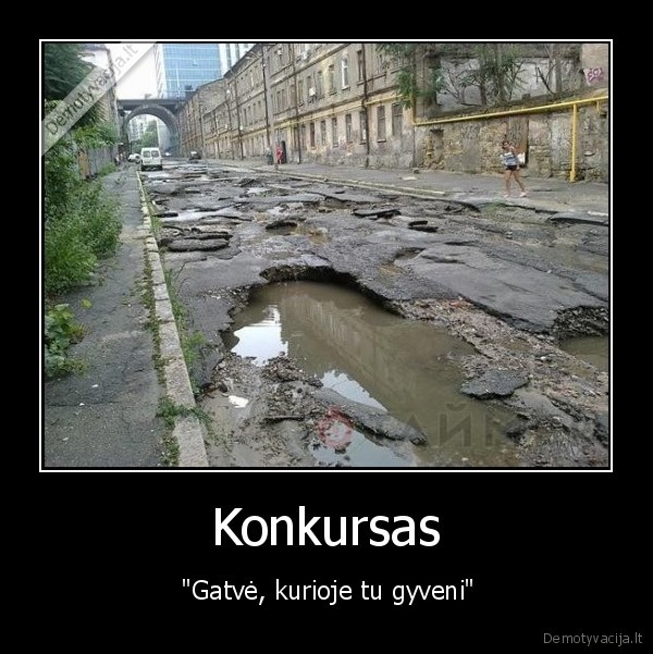 konkursas,gatve,duobes,kaunas