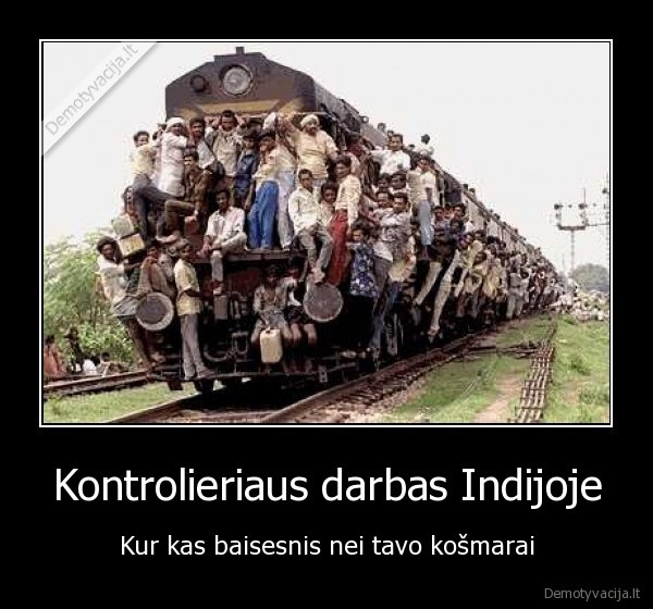 Kontrolieriaus darbas Indijoje