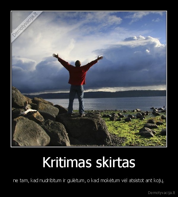 Kritimas skirtas