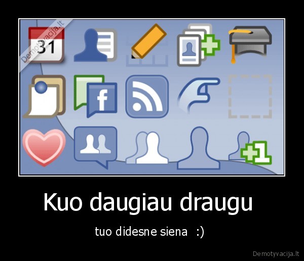 Kuo daugiau draugu 