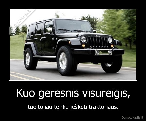 Kuo geresnis visureigis,