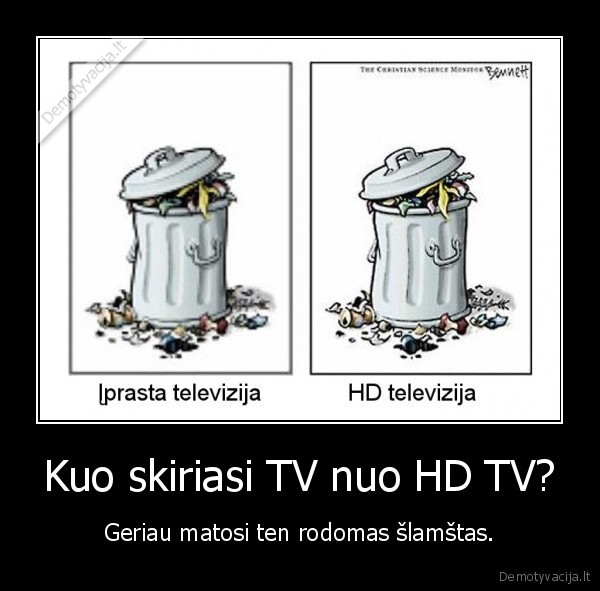 Kuo skiriasi TV nuo HD TV?