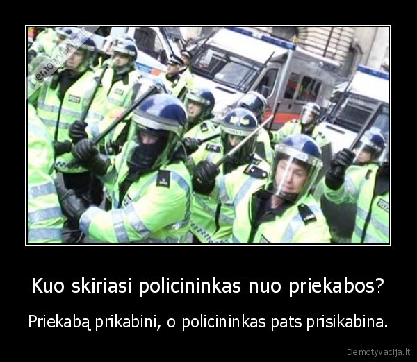 Kuo skiriasi policininkas nuo priekabos?