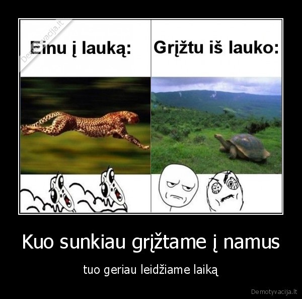 Kuo sunkiau grįžtame į namus