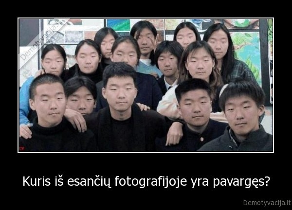 Kuris iš esančių fotografijoje yra pavargęs?