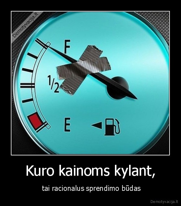 Kuro kainoms kylant,