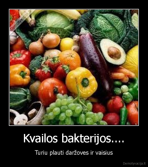 bakterijos, darzoves, vaisiai