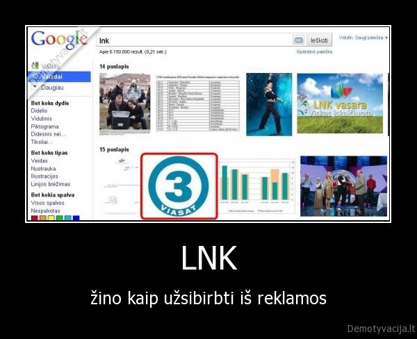 lnk, zino, kaip, uzsibirbti, is, reklamos, tv, 3, tv3