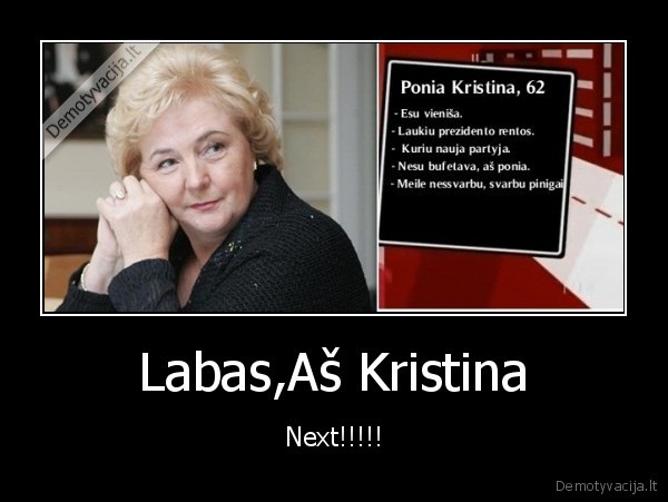 Labas,Aš Kristina