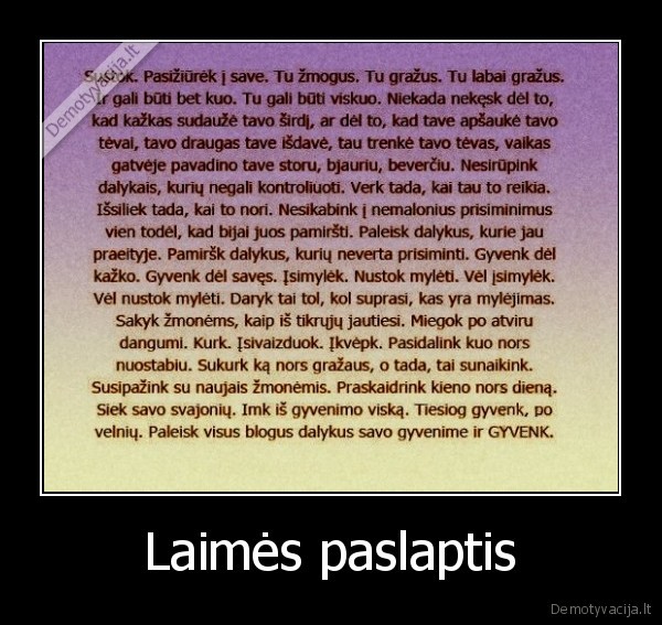 Laimės paslaptis