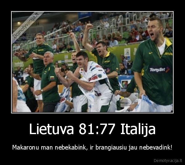 Lietuva 81:77 Italija