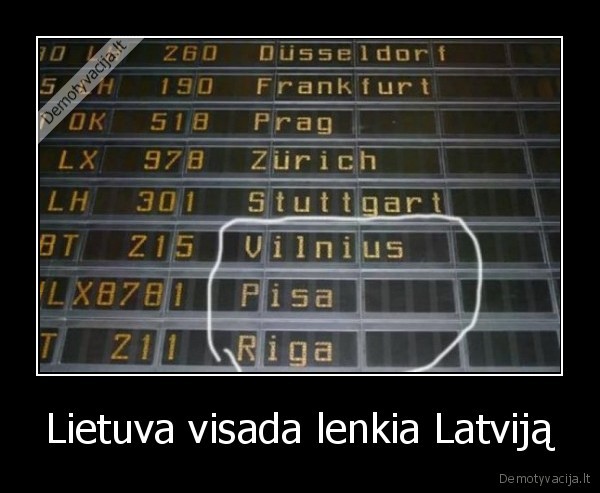 Lietuva visada lenkia Latviją