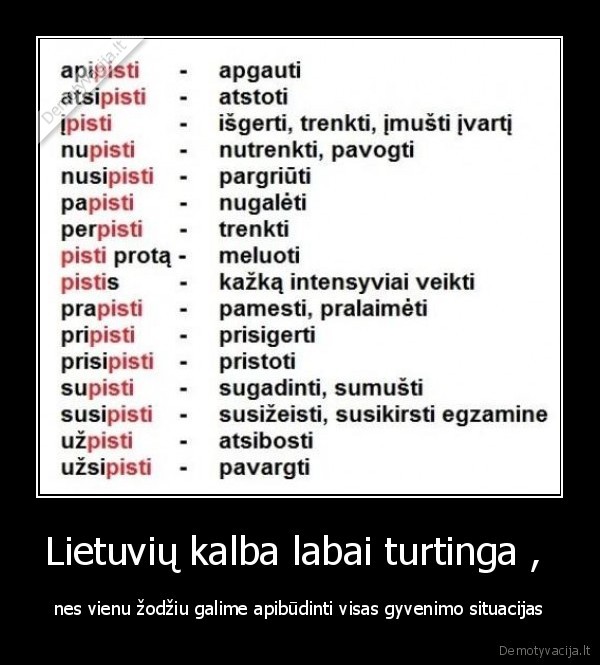 Lietuvių kalba labai turtinga , 