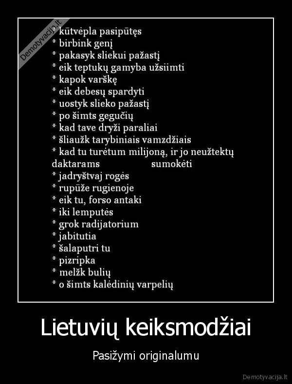 Lietuvių keiksmodžiai