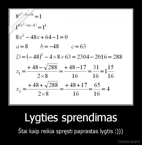 Lygties sprendimas