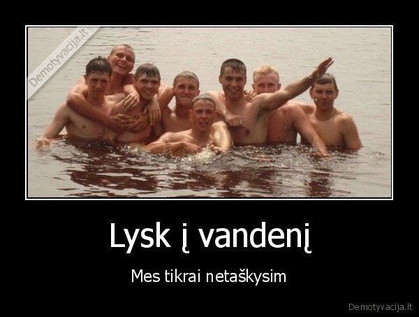 Lysk į vandenį