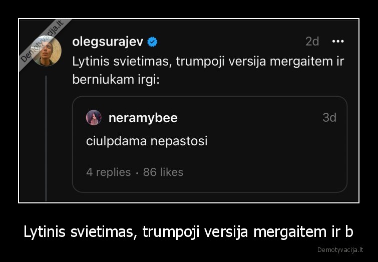 Lytinis svietimas, trumpoji versija mergaitem ir b