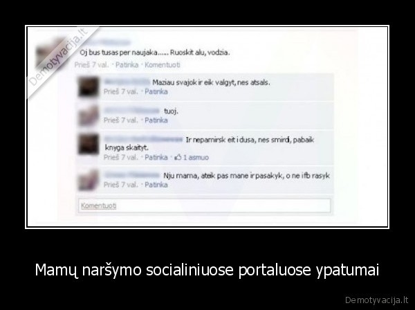 Mamų naršymo socialiniuose portaluose ypatumai