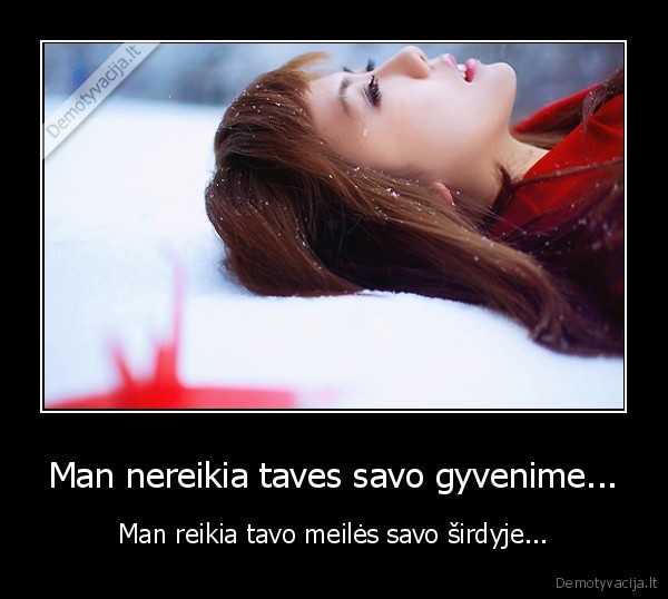 Man nereikia taves savo gyvenime...