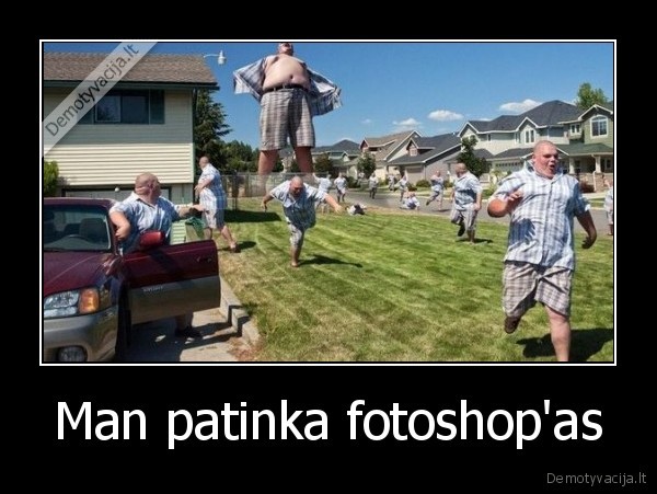 Man patinka fotoshop'as