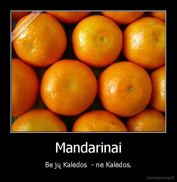 kaledos, mandarinai