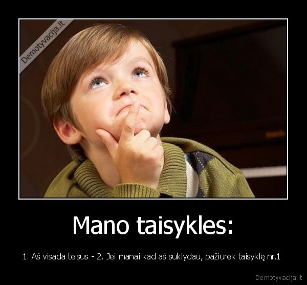 Mano taisykles: