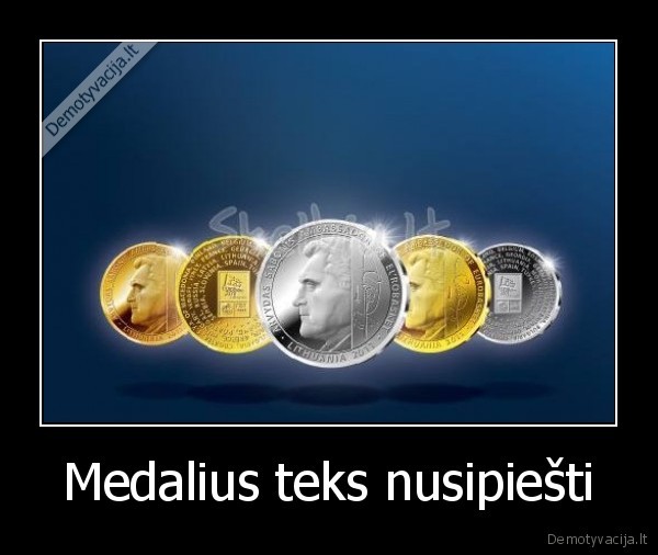 Medalius teks nusipiešti