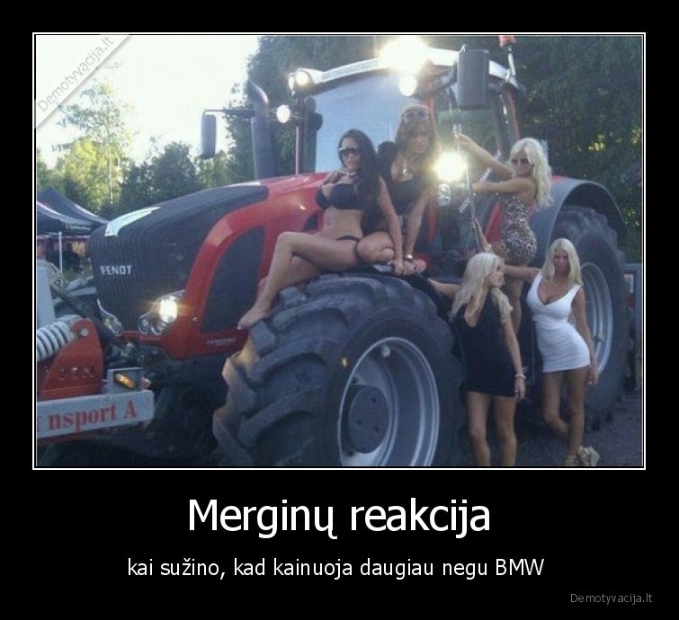 traktorius,merginos,bmw