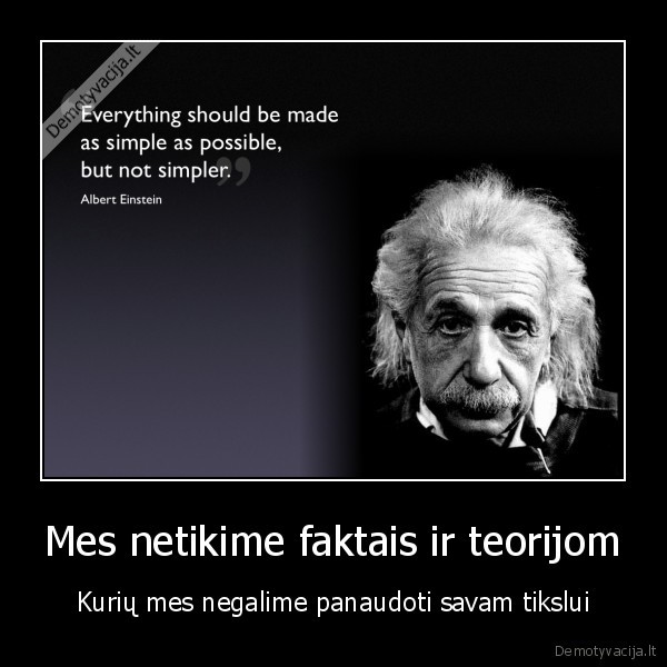 faktai, teorijos, netikime, nera, tikslo, prasmes