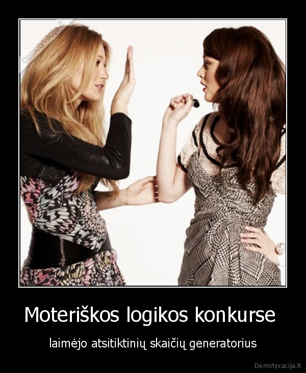 Moteriškos logikos konkurse 