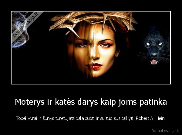 Moterys ir katės darys kaip joms patinka