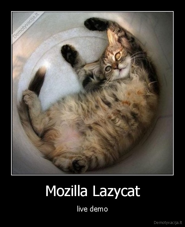 nauja, mozilla, versija, lazy, cat