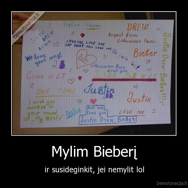 Mylim Bieberį