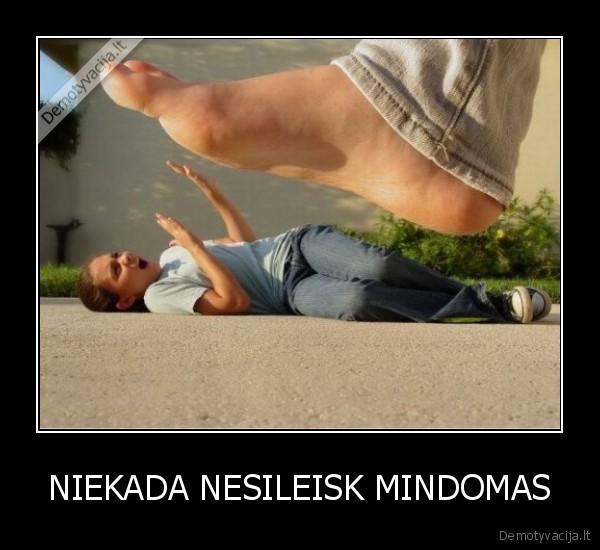 NIEKADA NESILEISK MINDOMAS